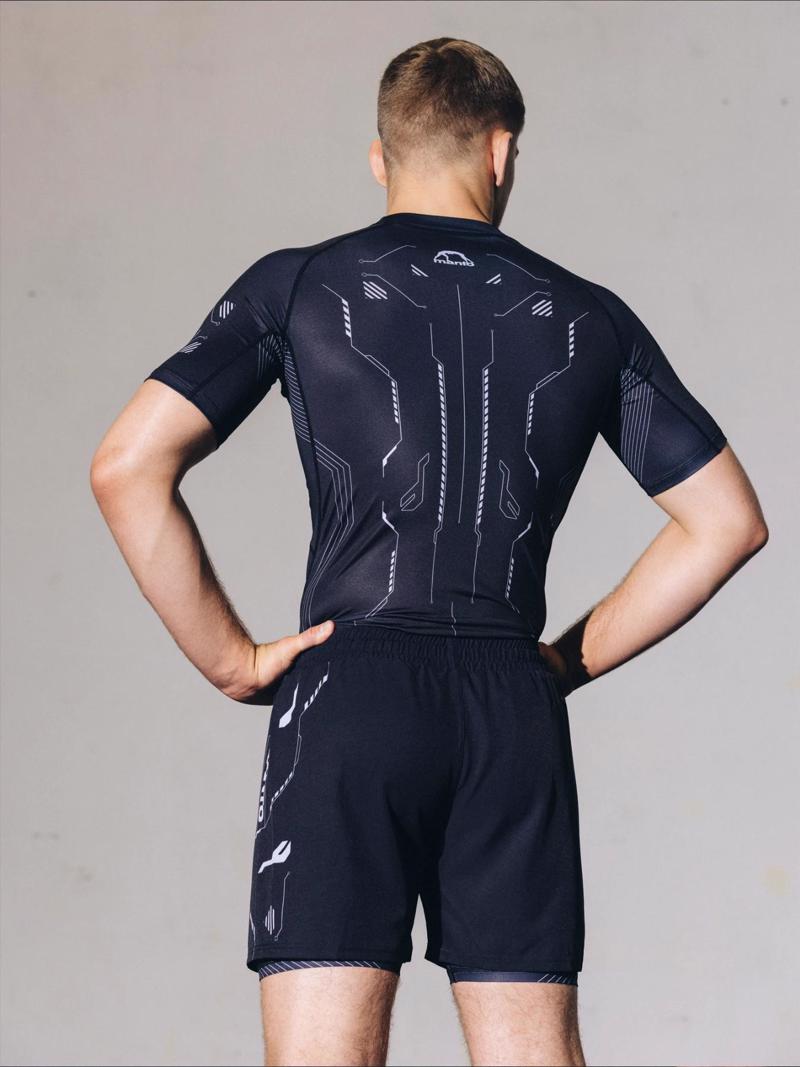 MANTO hybrid fightshorts shield - black